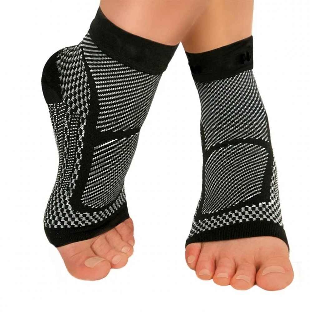 Ankle Brace Sock - 1 Paar Sport Enkelbrace Compressiemouw Plantaire